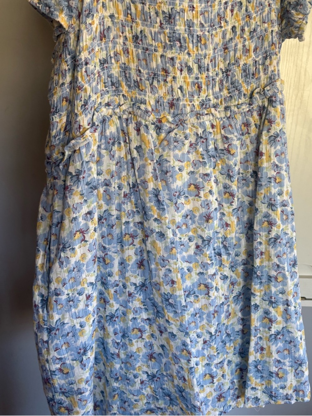EUC XXL American Eagle Puff Sleeve Smocked Mini Dress